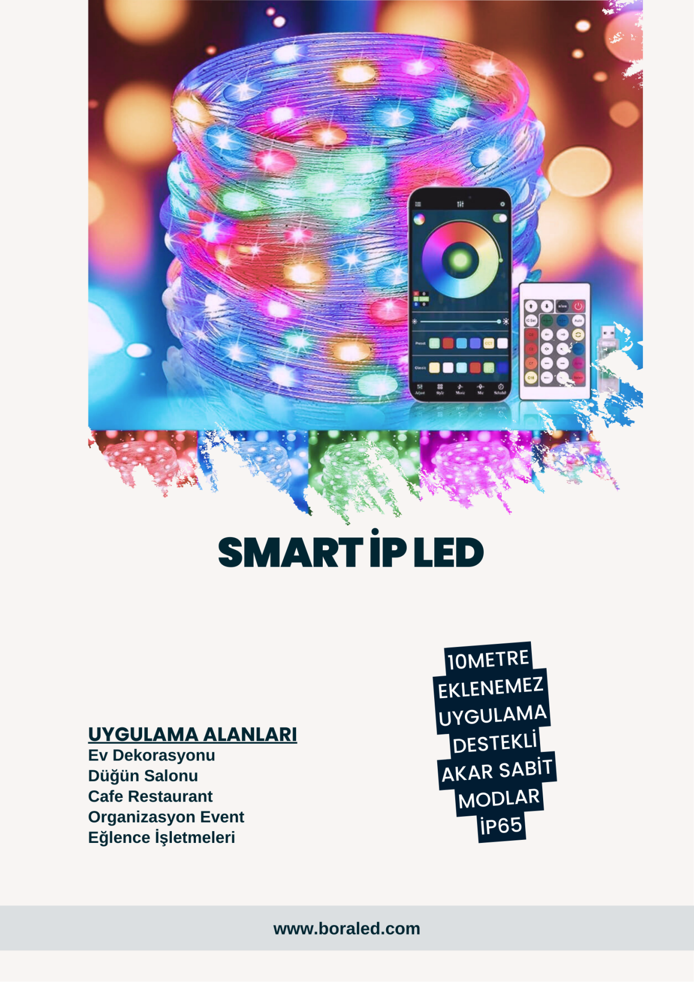 RÜYA RENKLER 10MT İP LED PİKSEL(Kopya)