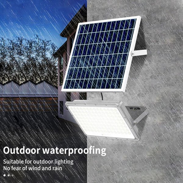 100W Güneş Enerjili LED Projektör Kumandalı Solar Flood Light IP66