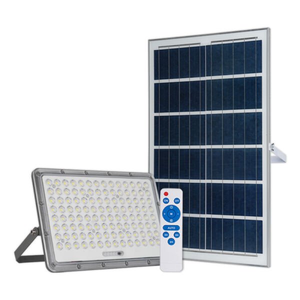 100W Güneş Enerjili LED Projektör Kumandalı Solar Flood Light IP66