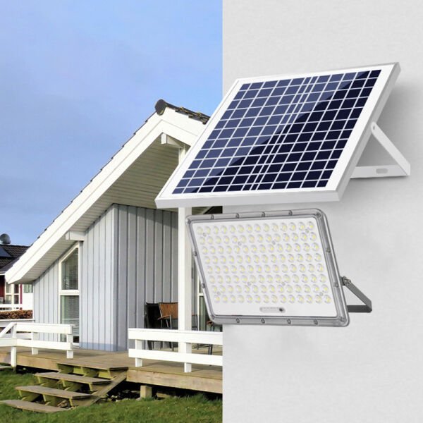 100W Güneş Enerjili LED Projektör Kumandalı Solar Flood Light IP66